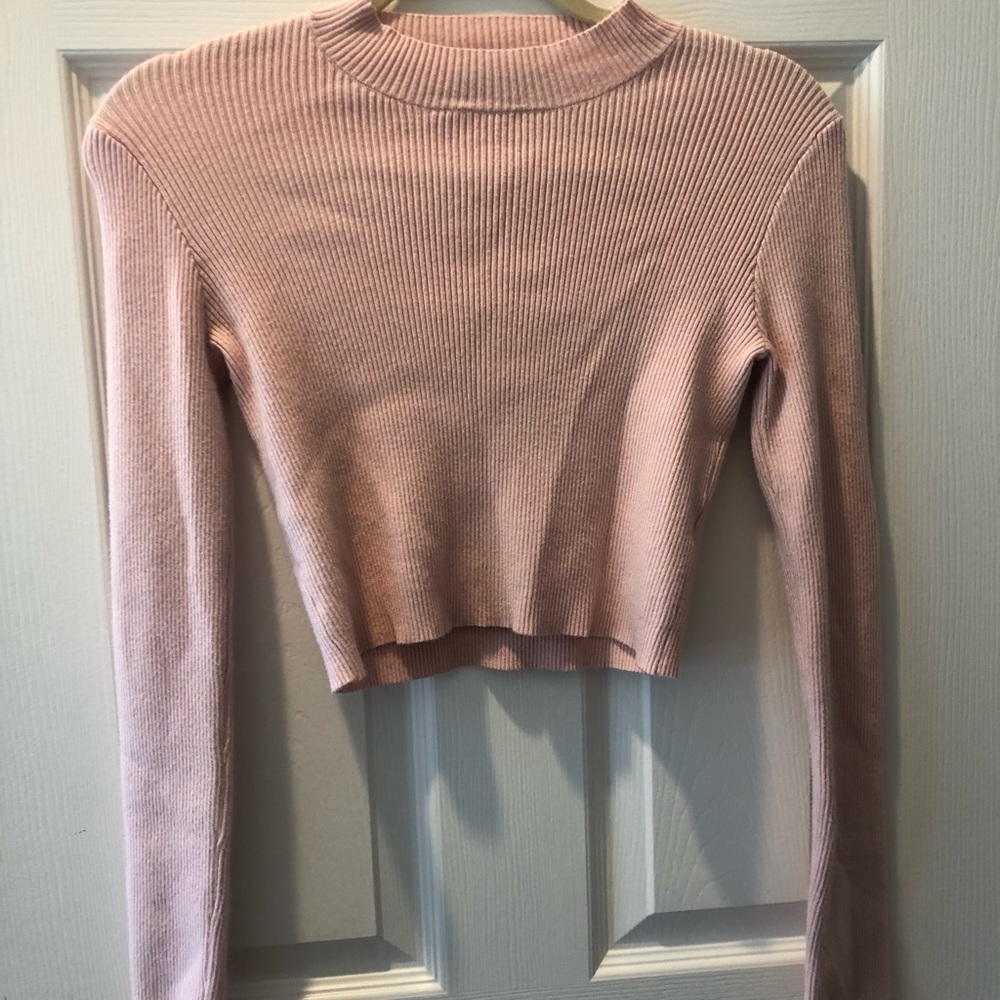 Pink Brandy Melville Cropped Sweater
